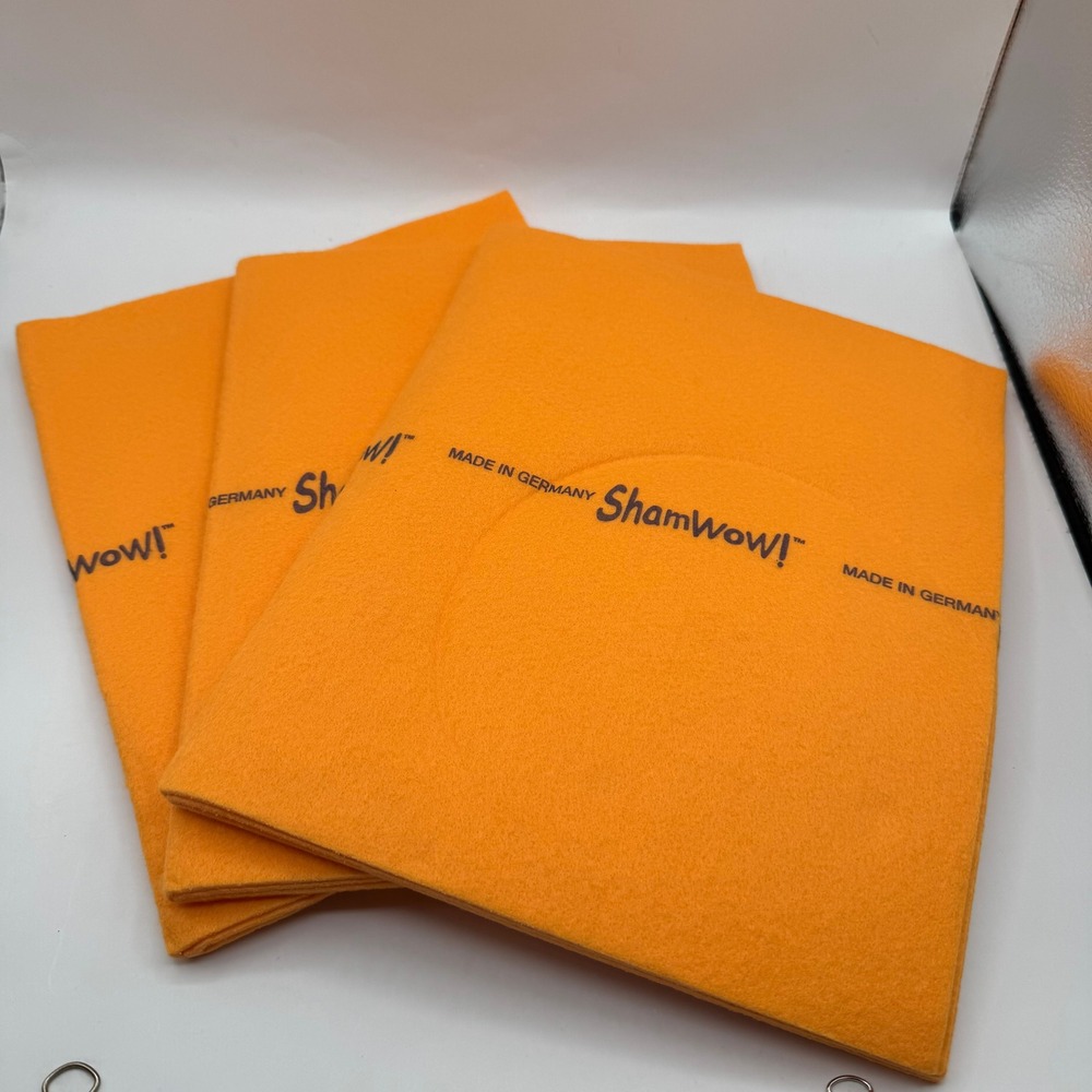 ShamWow Cleaning Cloths Unisex 24x20 Orange‎ Super Absorbent Lot of 3